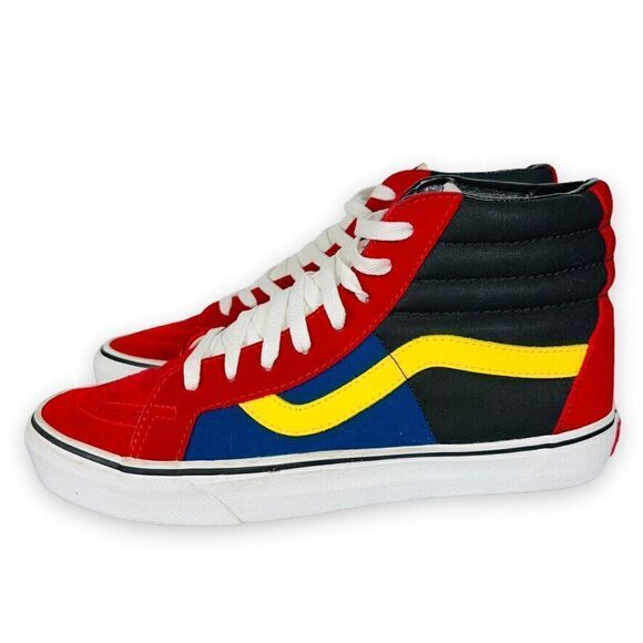 Vans SK8-Hi OTW Rally Red / Blue / Black / Yellow Men's 9 Women's 10.5 - Picture 2 of 11